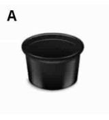 Dresinková miska  30ml (PP)  černá Ø46mm [50 ks]