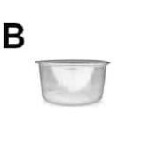 Dresinková miska 125ml (PP) průhledná Ø70mm 125ml [50 ks]