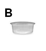 Dresinková miska  80ml (PP)  průhledná Ø70mm [50 ks]