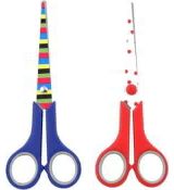 Nůžky školní 17cm Happy mix barev