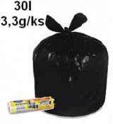 30l sáček do koše (HDPE) černý 50 x 60 cm `M` [50 ks]