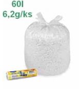 60l sáček do koše (HDPE) bílý 60 x 72 cm `L` [20 ks]