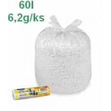 60l sáček do koše (HDPE) bílý 60 x 72 cm `L` [20 ks]