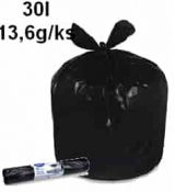 30l 23µm sáčky do koše "extra pevné" černé 50x60cm,  [25 ks]