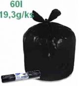 60l 38µm sáčky do koše "extra pevné" černé 60x70cm,  [25 ks]