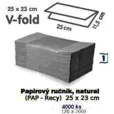 ZZ ručník 1vr 200ks recykl šedé 25 x 21