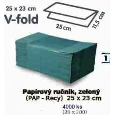 ZZ ručník 1vr 200ks recykl  zelené  25 x 21
