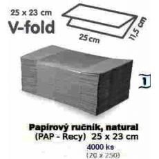ZZ ručník 1vr 250ks recykl šedé 25 x 21