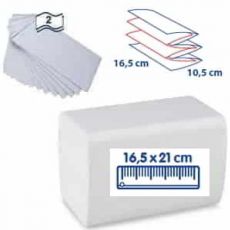 Ubrousek do zásobníku bílý  (PAP - 100% celulóza) 21 x 16,5 cm  225ks