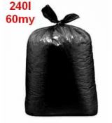 240l.60µm Pytel  PE černý 100 x 125 cm 139g/ks