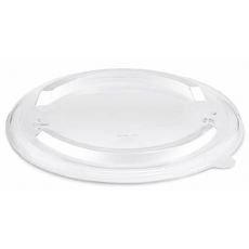 Víčko (rPET) ploché průhledné pro papírovou misku Ø150mm [50 ks]