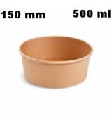 Papírová miska   500 ml (PAP/PE) kraft Ø150mm