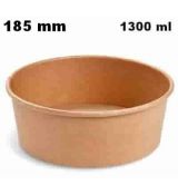 Papírová miska 1300 ml (PAP/PE) kraft Ø185mm