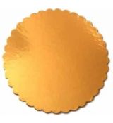 Podložky pod dort - 28cm zlatá  - zlatá kruh 2400 g/m2